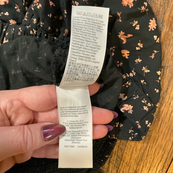 Madewell Lucie Elbow-Sleeve Smocked Wide-Leg Jumpsuit in Stem Scatter – Size 2 - Picture 10 of 12